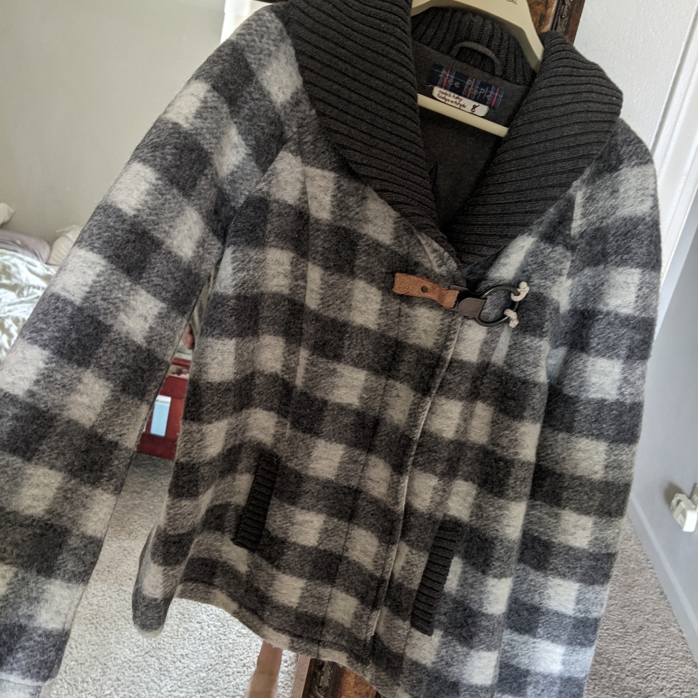 Free People Buffalo Plaid Coat